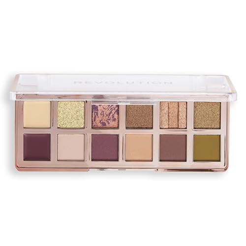 5057566826174 - REVOLUTION BEAUTY, THE ETERNAL ICON EYESHADOW PALETTE, 12 ULTRA-PIGMENTED MATTE & SHIMMER FINISHES & SHADES, LONG-LASTING & BLENDABLE, VEGAN & CRUELTY-FREE, 12X0.02 OZ