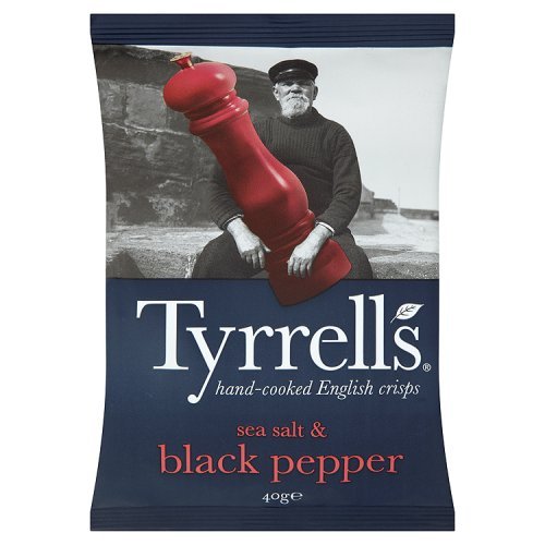 5060042640775 - TYRRELLS CHIPS SEA SALT & BLACK PEPPER | 40G