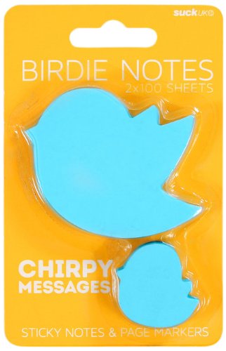 5060043064938 - SUCK UK ANIMAL STICKY NOTES AND PAGE MARKERS - BLUE BIRD