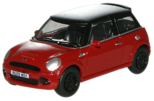 5060095689547 - MINI COOPER S IN CHILLI RED 1:76 SCALE DIECAST MODEL CAR BY OXFORD