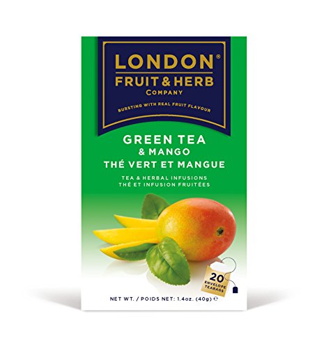 5060123608328 - LONDON FRUIT & HERB COMPANY GREEN TEA AND MANGO (CASE OF 6, TOTAL 120 TEABAGS)