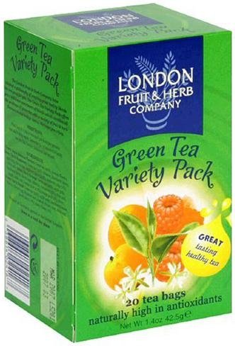5060123608403 - LONDON FRUIT & HERB CO GREEN TEA VARIETY PACK 20 BAGS (PACK OF 2)