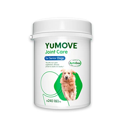 5060144753977 - YUMOVE SENIOR DOG TABLETS | HIGHER STRENGTH HIP AND JOINT SUPPLEMENT FOR DOGS WITH GLUCOSAMINE, CHONDROITIN, HYALURONIC ACID, GREEN LIPPED MUSSEL | DOGS AGED 8+ | 240 TABLETS