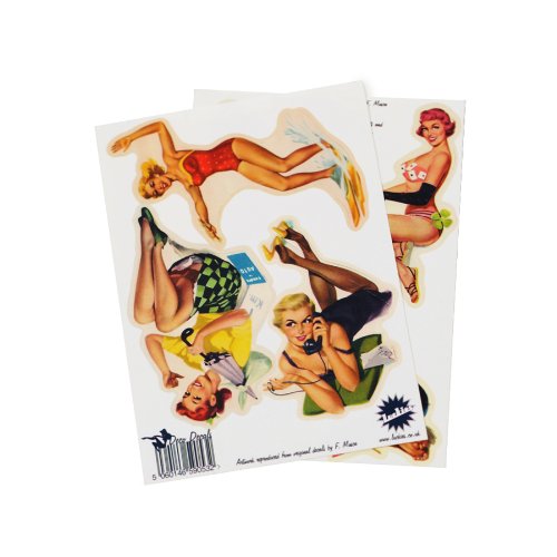 5060146590532 - LUCKIES OF LONDON DECO DECALS PIN UP GIRL STICKERS (USLUKDECO)