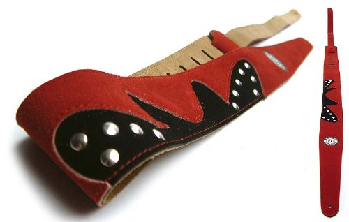 5060154894417 - RED 'SUEDE SERIES' SUEDE GUITAR STRAP FOR ELECTRIC/ACOUSTIC/BASS GUITAR