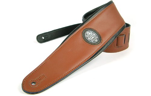 5060154897098 - BROWN 'SUEDE SERIES' LEATHER GUITAR STRAP FOR ELECTRIC/ACOUSTIC/BASS GUITAR
