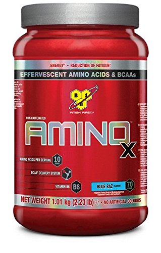 5060245603416 - BSN AMINO X ENDURANCE & RECOVERY POWDER WITH 10 GRAMS OF AMINOS PER SERVING, FLAVOR: BLUE RAZ, 70 SERVINGS
