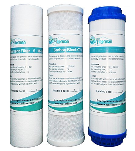 5060282122734 - WATERFILTERMANLTD 3 STAGE HMA HEAVY METAL REDUCTION WATER FILTER SYSTEM REPLACEMENT FILTERS