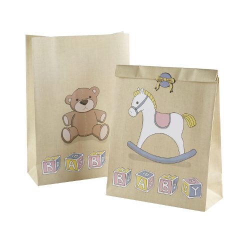 5060303700224 - GINGER RAY ROCK-A-BYE BABY ROCKING HORSE & TEDDY PARTY GOODIE/LOOT BAGS (5 PACK), MIXED