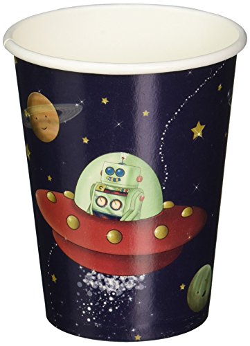 Ginger Ray Space Adventure Party Spaceship & Robot Ice Cream Treat Tubs Mixed