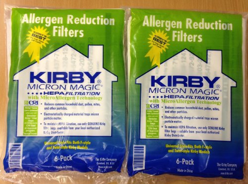 5060336773899 - KIRBY UNIVERSAL BAGS: 2 PACKS OF KIRBY #204811 (12 BAGS) - UNIVERSAL HEPA WHITE CLOTH BAGS - GENUINE KIRBY PRODUCT - SHIPPED BY BUYPARTS