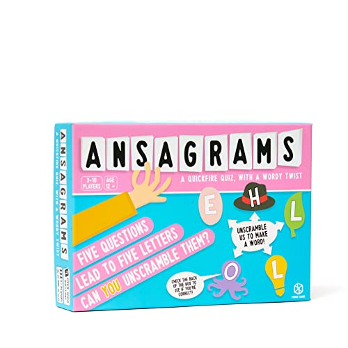 5060959630012 - FORMAT GAMES ANSAGRAMS PARTY GAME | FAST-PACED TRIVIA GAME | WORD GAME WITH A TRIVIA MASH-UP | FUN FAMILY GAME FOR KIDS AND ADULTS | AGES 12+ | 3-10 PLAYERS | AVERAGE PLAYTIME 30-60 MINUTES | MADE