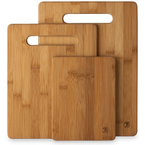5062931285180 - TOTALLY BAMBOO 3 PIECE BAMBOO CUTTING BOARD SET, FOR MEAT & VEGGIE PREP, SERVE BREAD, CRACKERS & CHEESE, COCKTAIL BAR BOARD