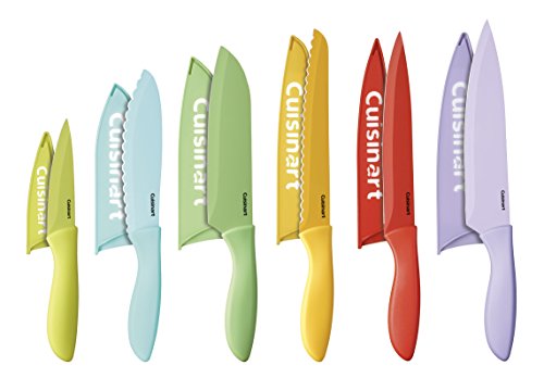 5062931301897 - CUISINART 12-PIECE CERAMIC COATED COLOR KNIFE SET WITH BLADE GUARDS, MULTICOLORED