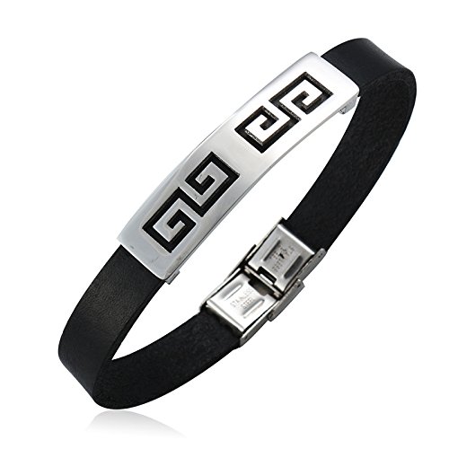 5063773856545 - LEGEND CLASSIC BRACELETS STAINLESS STEEL CLASP BANGLE WRISTBAND #13
