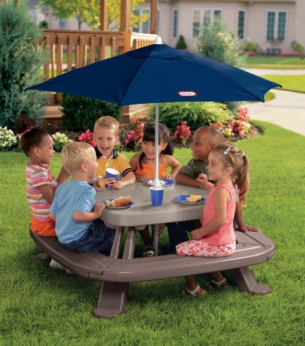 0050743179419 - LITTLE TIKES FOLD 'N STORE TABLE WITH MARKET UMBRELLA