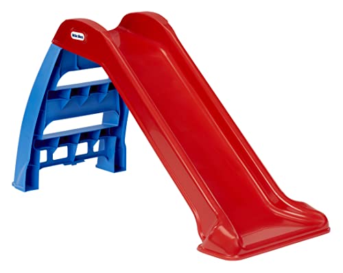 0050743624605 - LITTLE TIKES FIRST SLIDE TODDLER SLIDE, EASY SET UP PLAYSET FOR INDOOR OUTDOOR BACKYARD, EASY TO STORE, SAFE TOY FOR TODDLER, SLIP AND SLIDE FOR KIDS (RED/BLUE)