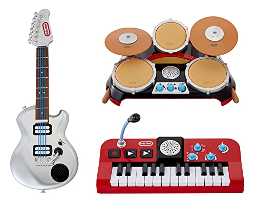 0050743658891 - MY REAL JAM FIRST CONCERT SET WITH ELECTRIC GUITAR, DRUM AND KEYBOARD, 4 PLAY MODES, AND BLUETOOTH CONNECTIVITY - FOR KIDS AGES 3+