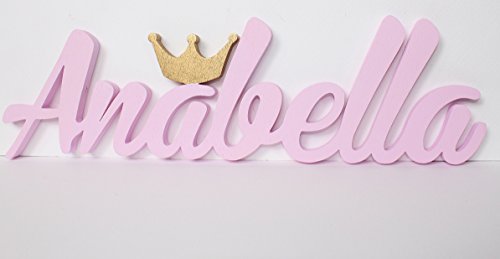 5081948037544 - GIRL NAME WITH GOLDEN CROWN DOOR PLAQUES, PERSONALISED DOOR SIGNS, NURSERY DECORS, ANABELLA, CUSTOM GIFTS , CHRISTMAS GIFTS, MIA WORKSHOP