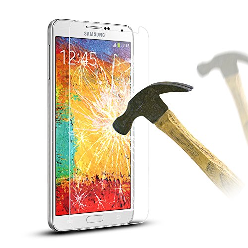 0508712560084 - SAMSUNG NOTE 3 SCREEN PROTECTOR, POWERADD SAMSUNG GALAXY NOTE 3 TEMPERED GLASS SCREEN PROTECTOR WITH BUBBLE FREE, 9H HARDNESS, TOUCHSCREEN ACCURACY AND LIFETIME HASSLE-FREE WARRANTY - RETAIL PACKAGING
