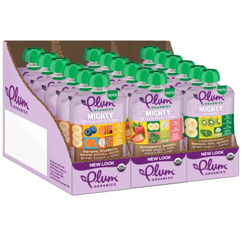 5099491028001 - PLUM ORGANICS MIGHTY 4, ORGANIC TODDLER FOOD, VARIETY PACK, 4 OUNCE (PACK OF 18)
