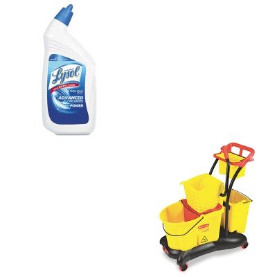0510000933401 - KITRAC74278CTRCP778000YW - VALUE KIT - RUBBERMAID-WAVEBRAKE MOPPING TROLLEY SIDE PRESS (RCP778000YW) AND PROFESSIONAL LYSOL BRAND DISINFECTANT TOILET BOWL CLEANER (RAC74278CT)