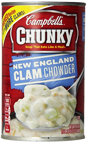 0051000106582 - CAMPBELL'S CHUNKY SOUP, NEW ENGLAND CLAM CHOWDER, 18.8 OUNCE (PACK OF 12)
