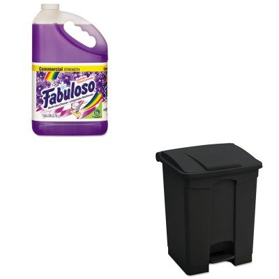 0510001829123 - KITCPM04307EASAF9923BL - VALUE KIT - SAFCO LARGE CAPACITY PLASTIC STEP-ON RECEPTACLE (SAF9923BL) AND FABULOSO ALL-PURPOSE CLEANER (CPM04307EA)