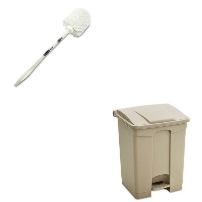 0510001829192 - KITRCP631000WESAF9923TN - VALUE KIT - SAFCO LARGE CAPACITY PLASTIC STEP-ON RECEPTACLE (SAF9923TN) AND RUBBERMAID TOILET BOWL BRUSH (RCP631000WE)