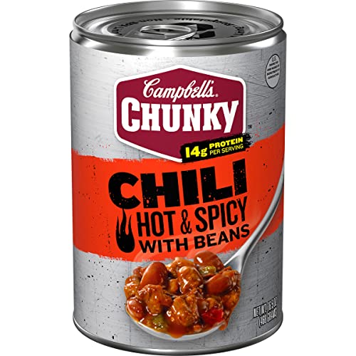 0051000233387 - CAMPBELLS CHUNKY HOT & SPICY CHILI WITH BEANS, 16.5 OZ CAN