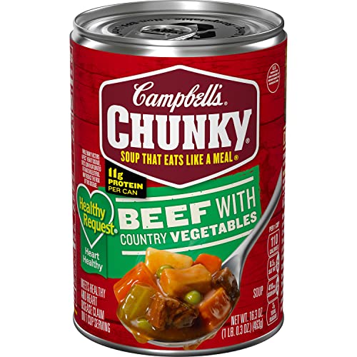 0051000277237 - CAMPBELL’S CHUNKY HEALTHY REQUEST SOUP, BEEF SOUP WITH COUNTRY VEGETABLES, 16.3 OZ CAN