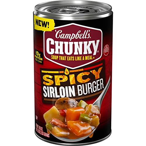 0051000284198 - CAMPBELLS CHUNKY SOUP, SPICY SIRLOIN BURGER SOUP, 18.8 OUNCE CAN