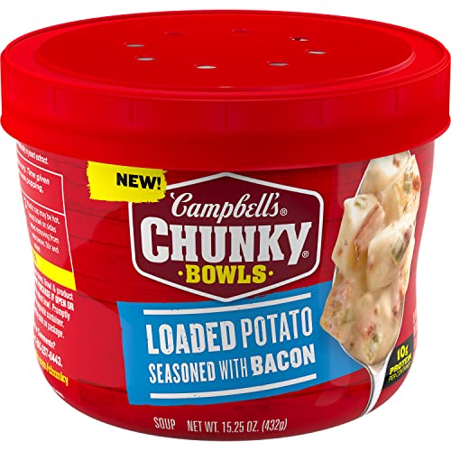 0051000286314 - CAMPBELL’S CHUNKY SOUP, LOADED POTATO SEASONED WITH BACON, 15.25 OZ MICROWAVABLE BOWL