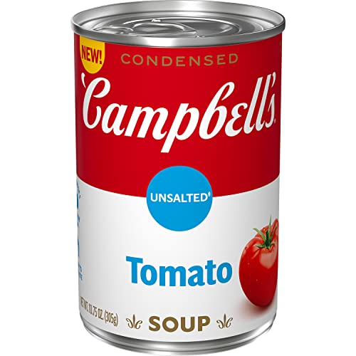 0051000286574 - CAMPBELLS CONDENSED UNSALTED TOMATO SOUP, 10.75 OUNCE CAN