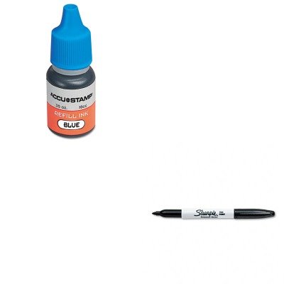 0510003679887 - KITCOS090682SAN30001 - VALUE KIT - COSCO ACCU-STAMP GEL INK REFILL (COS090682) AND SHARPIE PERMANENT MARKER (SAN30001)
