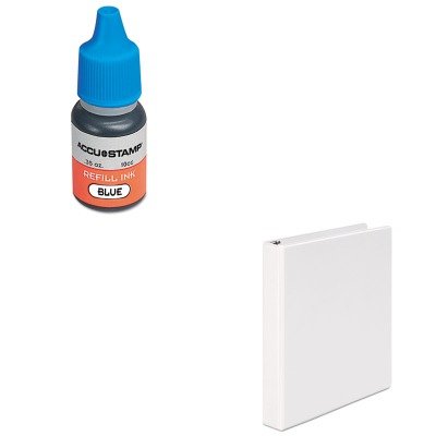 0510003679948 - KITCOS090682UNV20962 - VALUE KIT - COSCO ACCU-STAMP GEL INK REFILL (COS090682) AND UNIVERSAL ROUND RING ECONOMY VINYL VIEW BINDER (UNV20962)