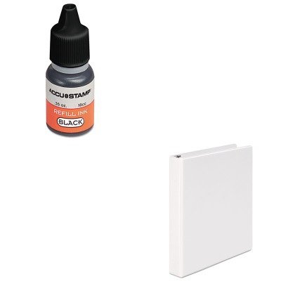 0510003680043 - KITCOS090684UNV20962 - VALUE KIT - COSCO ACCU-STAMP GEL INK REFILL (COS090684) AND UNIVERSAL ROUND RING ECONOMY VINYL VIEW BINDER (UNV20962)