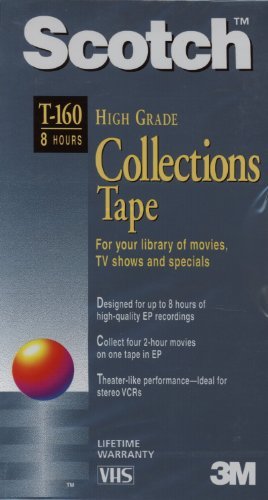0051111397046 - SCOTCH 3M VHS BLANK HIGH GRADE - COLLECTIONS TAPE - 8 HOURS T-160