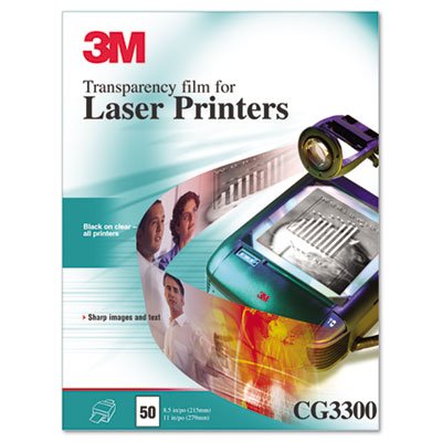 0051125018661 - 3M COMMERCIAL OFFICE SUPPLY DIV. PRODUCTS - LASER TRANSPARENCY FILM, 50/BX, 8-1/2X11 - SOLD AS 1 BX - CLEAR TRANSPARENCY FILM IS USED TO CREATE CRISP, UNIFORM TRANSPARENCIES WITH BLACK/WHITE LASER PRINTERS AND BLACK/WHITE COPIERS.