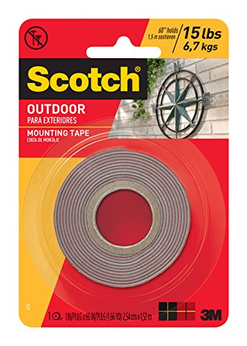 5112788130635 - SCOTCH 411P OUTDOOR MOUNTING DOUBLE SIDED TAPE, 60 BY 1-INCH