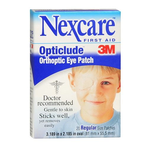 0051131000032 - NEXCARE OPTICLUDE ORTHOPTIC EYE PATCHES, REGULAR 20 EA PACK OF 5