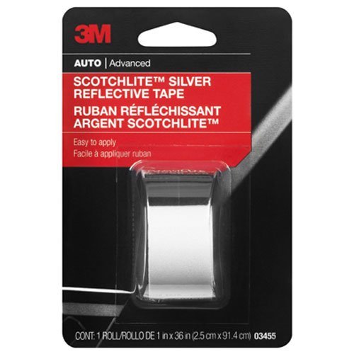 0051131034556 - 3M SCOTCHLITE REFLECTIVE TAPE, SILVER, 1-INCH BY 36-INCH