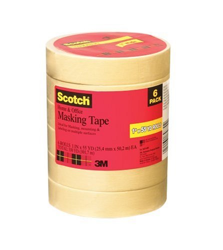 0051131678118 - SCOTCH® HOME AND OFFICE TAPE, 1 INCH X 55 YARDS, 6-PACK