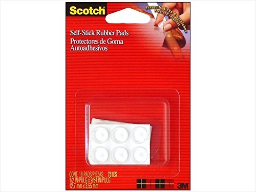 0051131778856 - 3M SCT751ES SCOTCH SELF-STICK RUBBER PADS FOR FRAMES, PACK OF 3