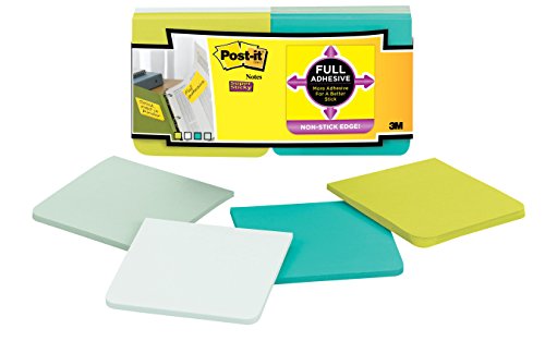 0051141356259 - POST-IT SUPER STICKY FULL ADHESIVE NOTES, 3 IN X 3 IN SIZE, BORA BORA COLLECTION, 12 PADS/PACK (F330-12SSFM)