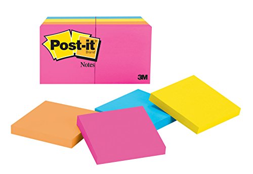 0051141392769 - POST-IT 3 X 3 INCHES NEON COLLECTION NOTES, 8 PADS/PACK (654-8AN)