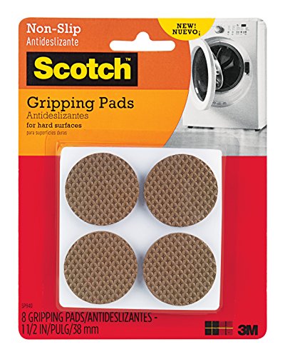 0051141598079 - SCOTCH GRIPPING PADS, ROUND, BROWN, 1.5-INCH DIAMETER, 8 PADS/PACK (SP940-NA)