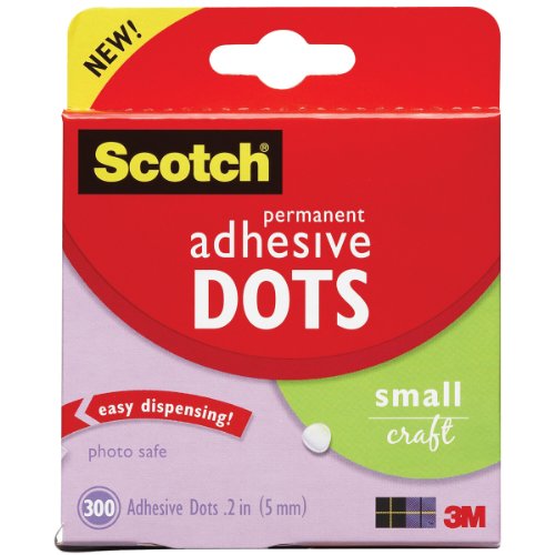 0051141920160 - SCOTCH 010-300S 300-PACK ADHESIVE DOTS, SMALL