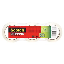 0051141923963 - SCOTCH(R) SURE START SHIPPING TAPE, 1 7/8IN. X 43.7 YD., PACK OF 3