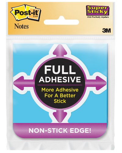 0051141936963 - POST-IT SUPER STICKY FULL ADHESIVE NOTES, 3 IN X 3 IN, ASSORTED ULTRA COLORS, 1-PAD/PACK, 25 SHEETS/PAD